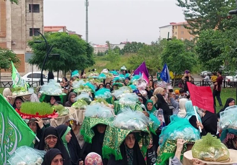 با پرچمداری بانوان گیلانی؛آیین خنچه‌بران غدیرپیوندی زیبا میان سنت‌های بومی و ارزش‌های مذهبی