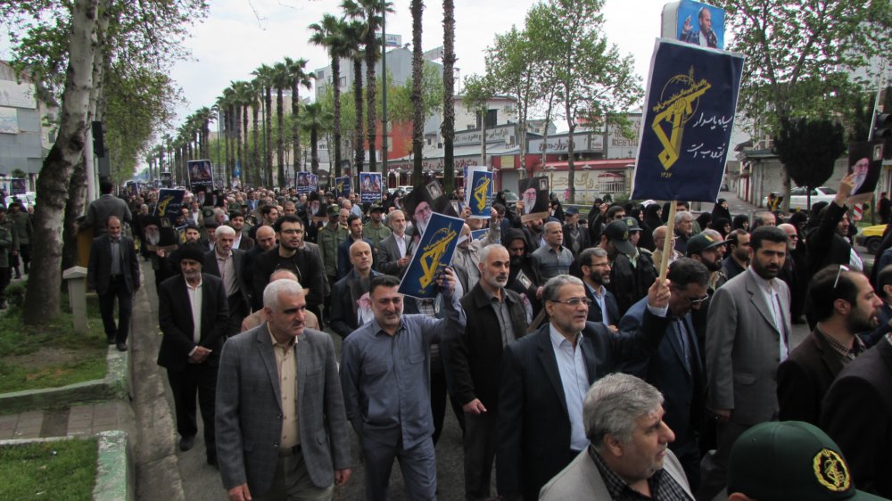 تظاهرات مردم رشت جهت حمایت از سپاه و محکومیت اقدام خصمانه آمریکا