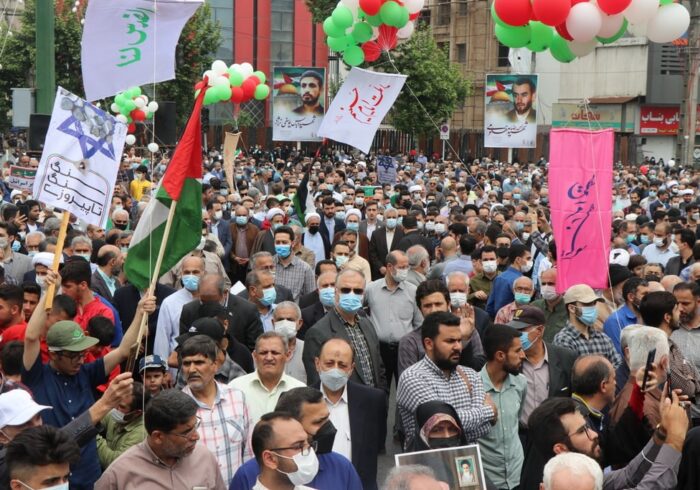 حضور پرشور مردم رشت در راهپیمایی روز قدس ، فریاد رسای حمایت از فلسطین و اعلام انزجار از جنایت‌های رژیم کودک‌کش صهیونیستی است+تصاویر