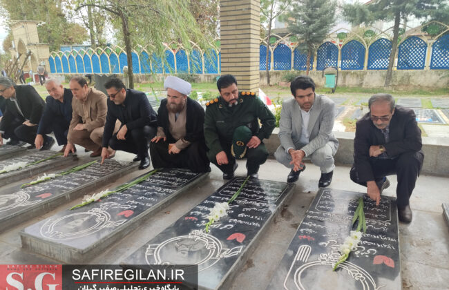 گذری بر زندگی شهید یگان رزمی ارتش «اسماعیل‌ نوروزی‌ کردآبادی‌» با اهدای شاخه گل در گلزار شهدای فومن