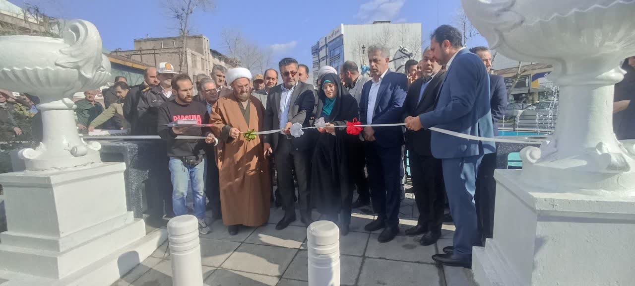 اصلاح هندسی میدان«آناهیتا»برای کاهش گره‌های ترافیکی، تسهیل تردد شهروندان و زیبایی شهر افتتاح شد