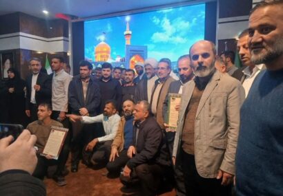 تجلیل از نادر حسینی عضو شورای اسلامی شهر رشت در جشنواره کشوری برترین پایگاه های اسوه و الگویی بسیج