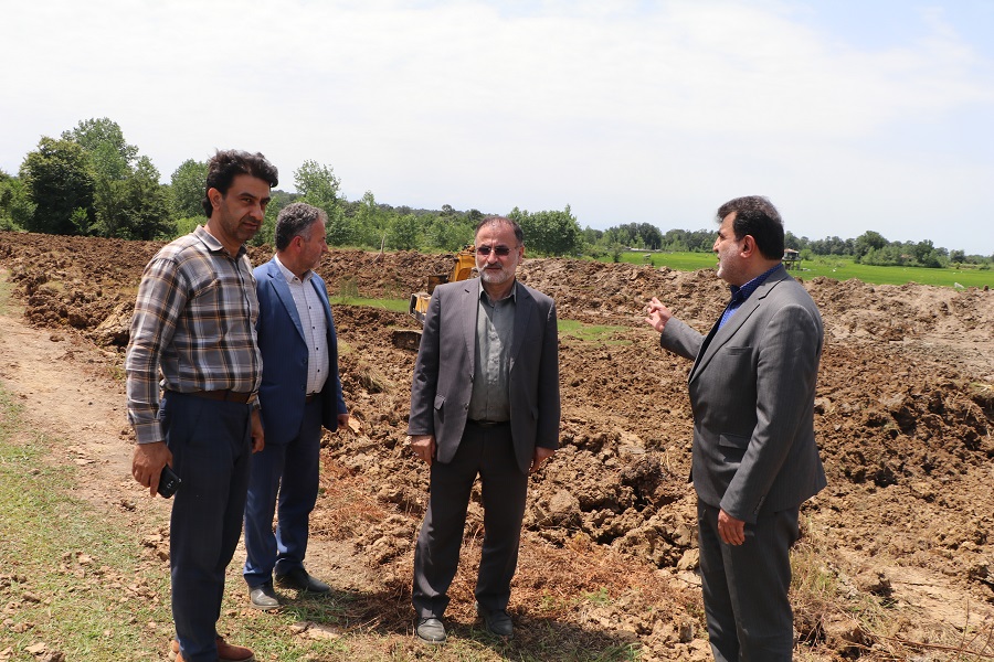 بازدید از پروژه لایروبی آب بندان روستای پایین محله چماچا