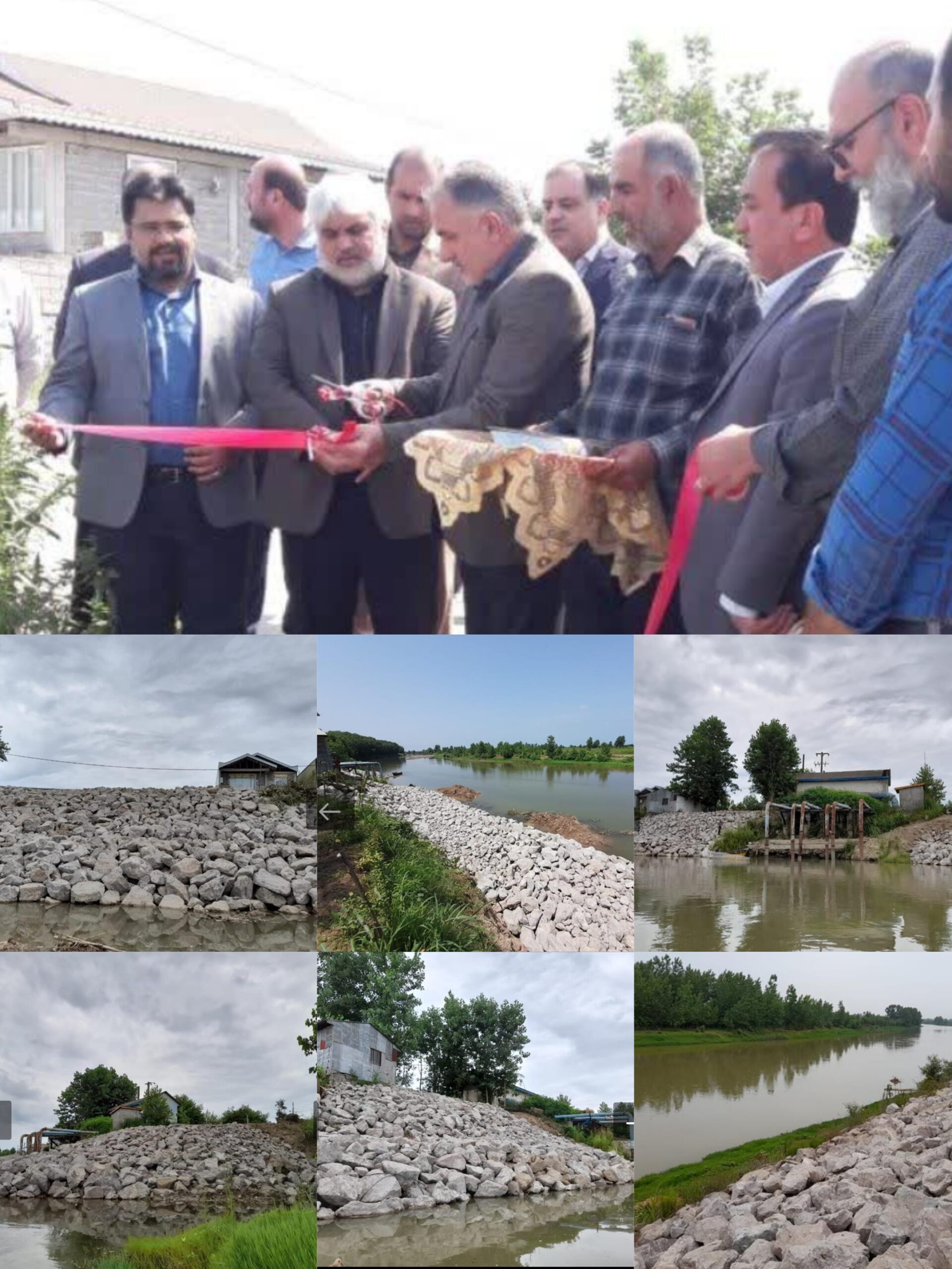 پروژه دیواره سازی و ساماندهی رودخانه سفیدرود در منطقه محسن آباد به بهره برداری رسید