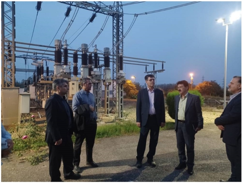 معاون انتقال و تجارت خارجی توانیر از پروژه های برق منطقه ای گیلان بازدید کردند