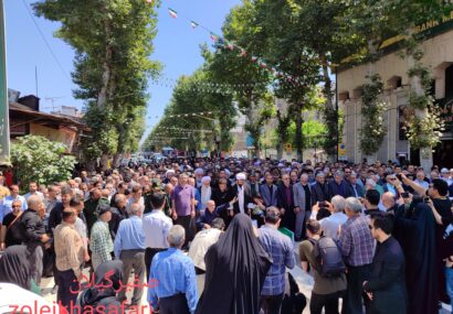 تشییع پیکر شهید مدافع وطن «مصطفی شیرین پور» اولین شهید هوا فضای گیلان در شهر فومن + عکس