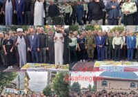 «وداع پرشور با مدافع امنیت در زادگاه؛ پیکر شهید سینا سیاه‌نژاد در آغوش صومعه‌سرا آرام گرفت»