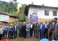 شعله گاز در ارتفاعات روستای کوهستانی گلستانسرا اَملش برافروخته شد