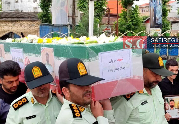 گزارش تصویری از وداع باشکوه مردم فومن با شهید جعفرزاده؛«از شهادت در میدان امنیت تا حیات در کالبد بیماران»