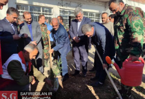 آغاز طرح سراسری کاشت یک میلیارد درخت در هنرستان فنی و حرفه ای شهید خلیل حیدری فومن
